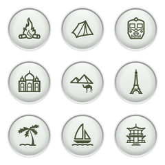 Gray icon with button 22