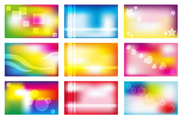 Set of colorful business cards
