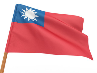 flag fluttering in the wind. Taiwan