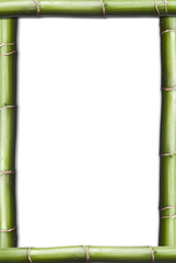 Marco vertical de bambú.