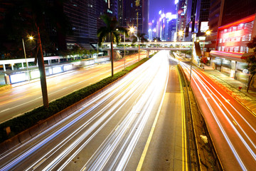 Fototapeta premium traffic in city at night