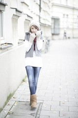 Obraz premium Teenager im Winter