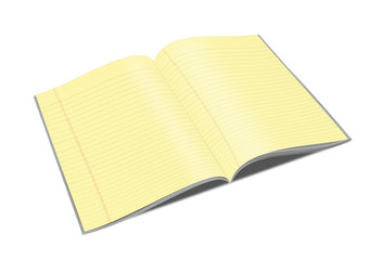 Cuadernos con hojas de color amarillo
