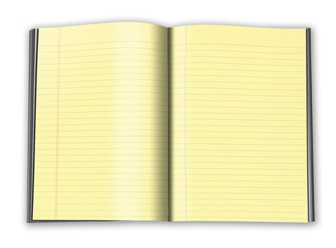 Cuadernos con hojas de color amarillo