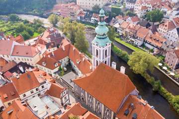 Fototapeta na wymiar czech historical town Cesky Krumlov enlisted in UNESCO