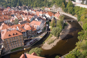 Fototapeta na wymiar Czeski historycznego miasta Cesky Krumlov zwerbowany w UNESCO