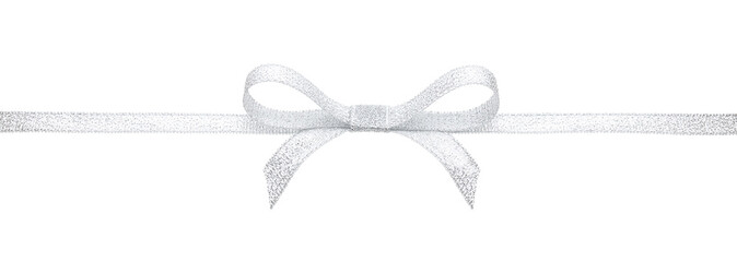 Silver ribbon and bow