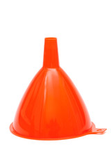 red plastic funnel