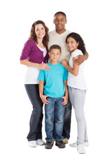 Obraz premium happy mixed-race family