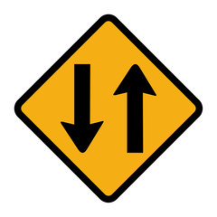 Two way traffic sign