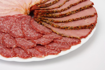 Salami, ham and beef