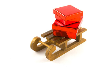 Schlitten mit Geschenken