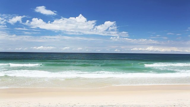 ocean with waves at the Gold Coast beach Australia