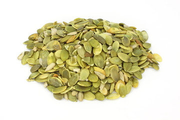 Single serving of raw pumpkin seeds