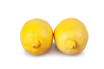 Lemons isolated on white background