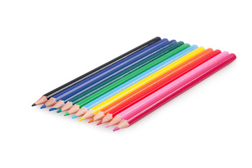 pencils, isolated on the white background.