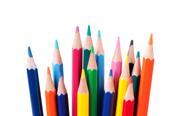 pencils, isolated on the white background.