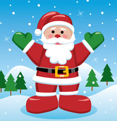 vector xmas illustration of santa