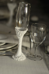 Wine glass for a bride