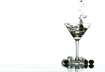martini glass splash