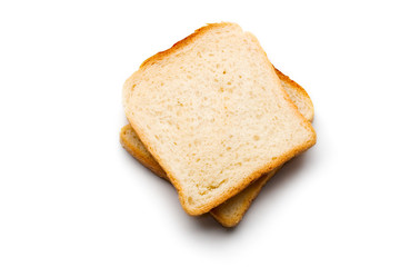 Fototapeta na wymiar Bread slices isolated on white
