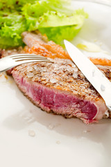 slice t-bone with salt -costata con sale tagliata