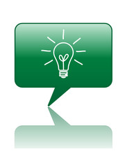 EUREKA Speech Bubble Icon (innovation tips ideas light bulb ok)