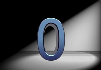 Obraz premium Zahl im Rampenlicht