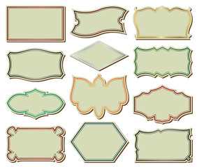 framed stickers on different topics for decoration and design