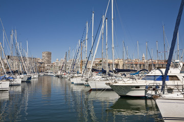 Marina w Marsylii - obrazy, fototapety, plakaty