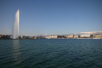 Genfer See mit Jet d'Eau
