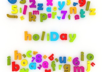 letters isolated on a white