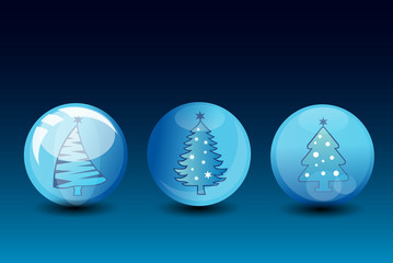 Christmas tree icon background