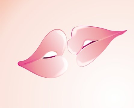 color vector kiss lips