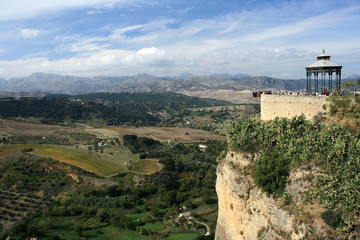 Fototapeta na wymiar view of Sierra Subbetica from Ronda mirador