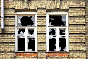 Two broken windows