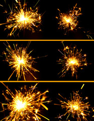 set of christmas sparkler