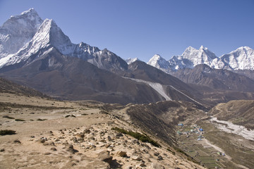 Himalayan Village on the route to Everest Base Camp, Nepal