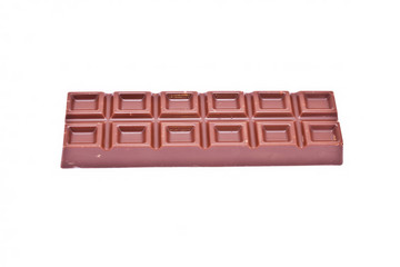 chocolate bar isolated on a white
