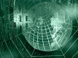 Computer background, in greens