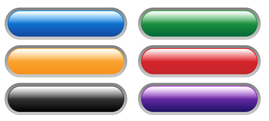 Blank Vector Web Buttons (template internet click here colours)