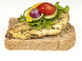 Lemon Chicken and Salad Sandwich