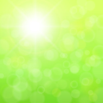 Abstract background green and sunny.