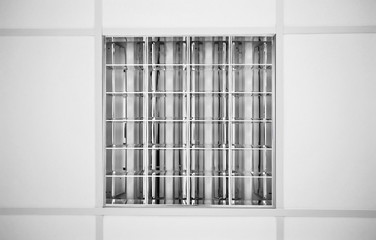 White modern office lamp