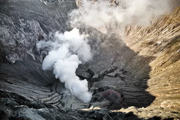 Crédence de cuisine en verre imprimé Volcan Volcan créateur fumeur