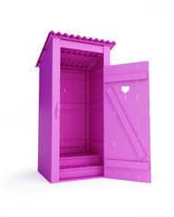 outdoor pink biotoilet (Rural Glamour)