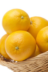 fresh oranges in the basket
