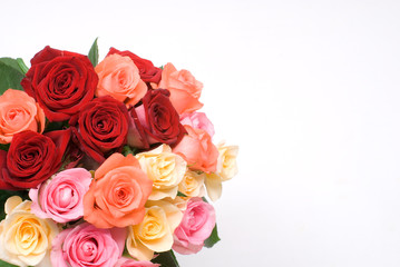 Obraz na płótnie Canvas Bukiet kolorowych róż