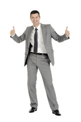 businessman with thumb up