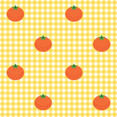 Checked pattern with tangerine